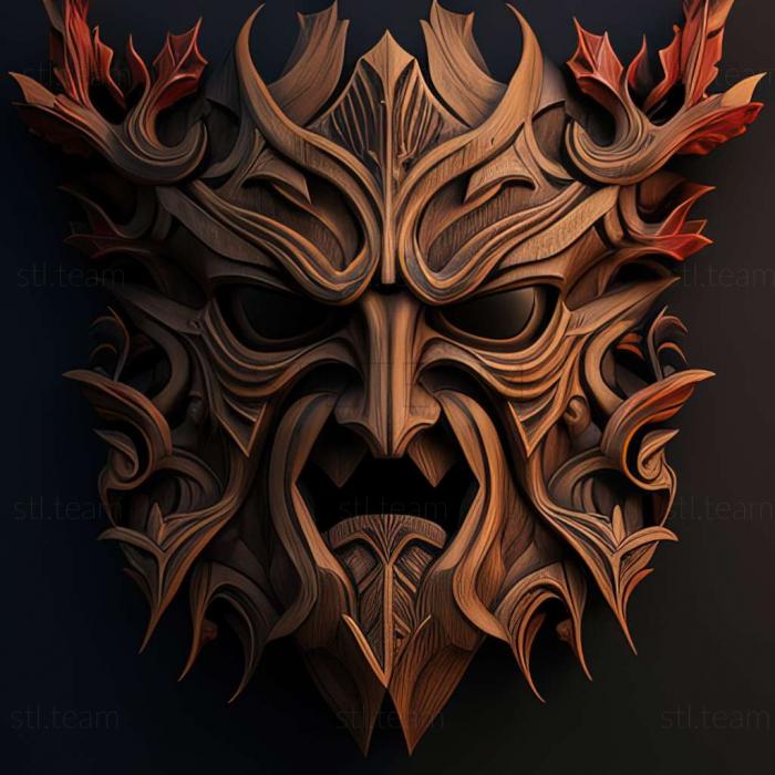 3D model Mask of Fury game (STL)